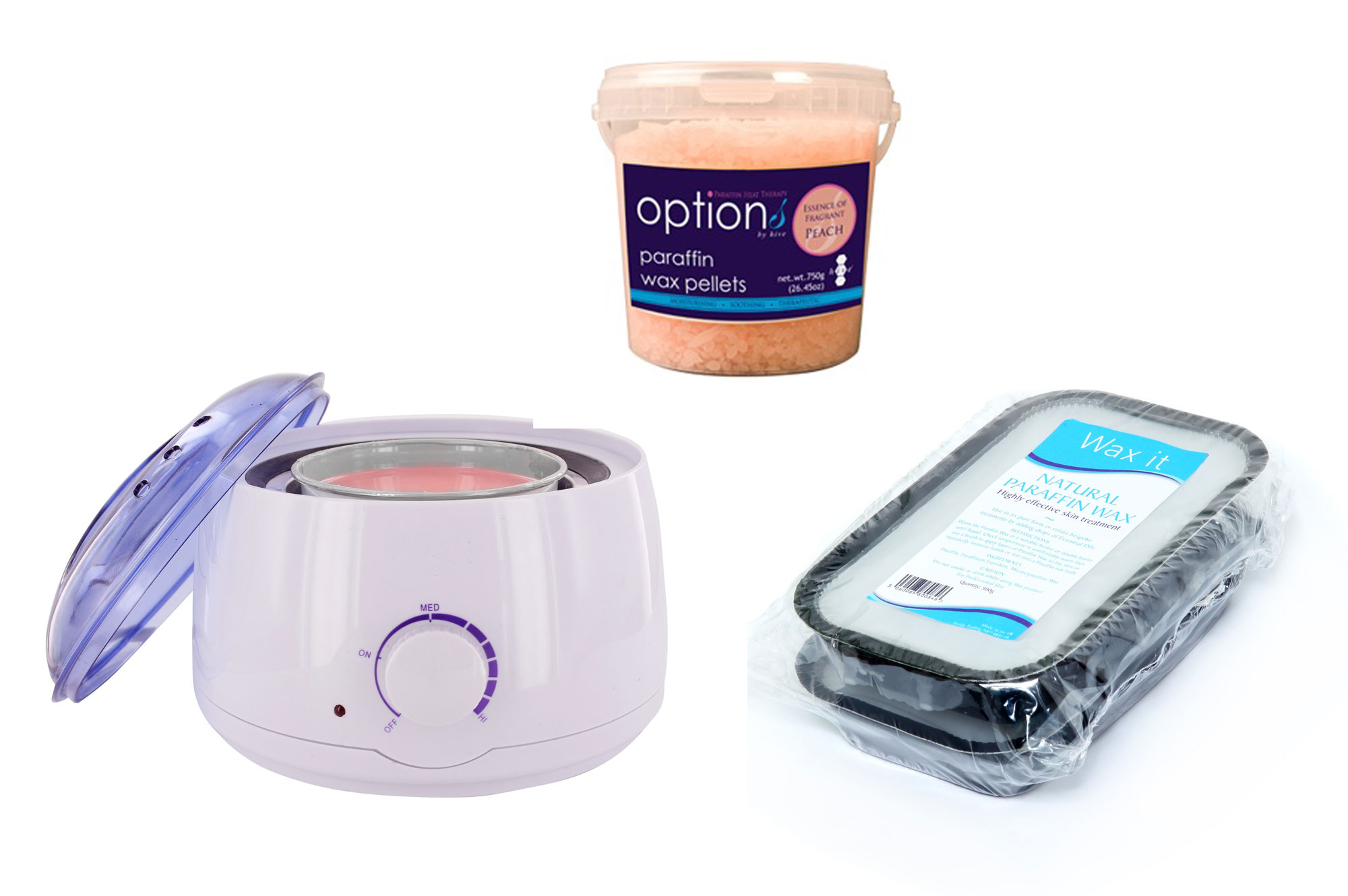 Paraffin Waxing Kit Hive Pelletts 750gr or 2 Wax It Blocks + Wax Heater