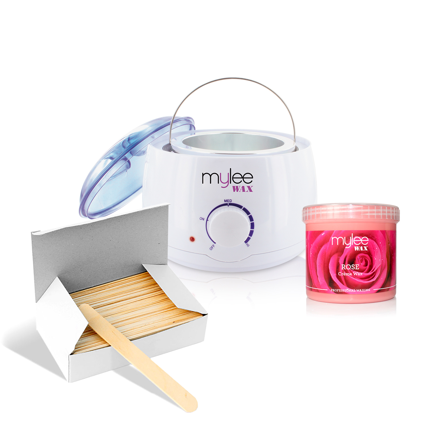 Mylee Depilatory Waxing Kit Heater Wax Pot Spatulas Hair Removal Set