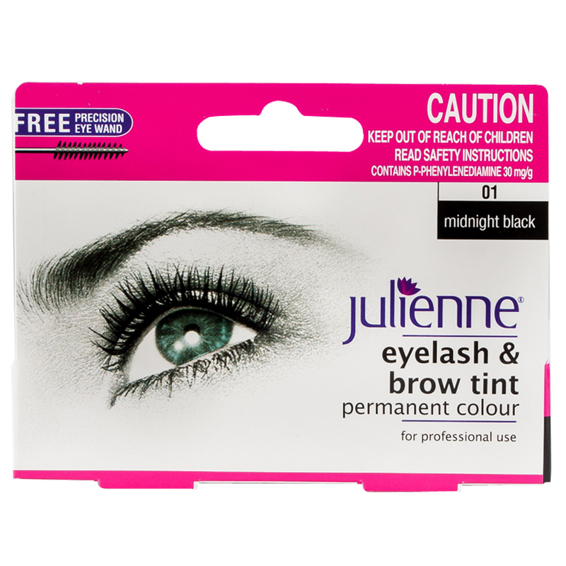 Julienne Permanent Eyelash Eyebrow Tint Colour Dye Lash Tinting + Eye ...