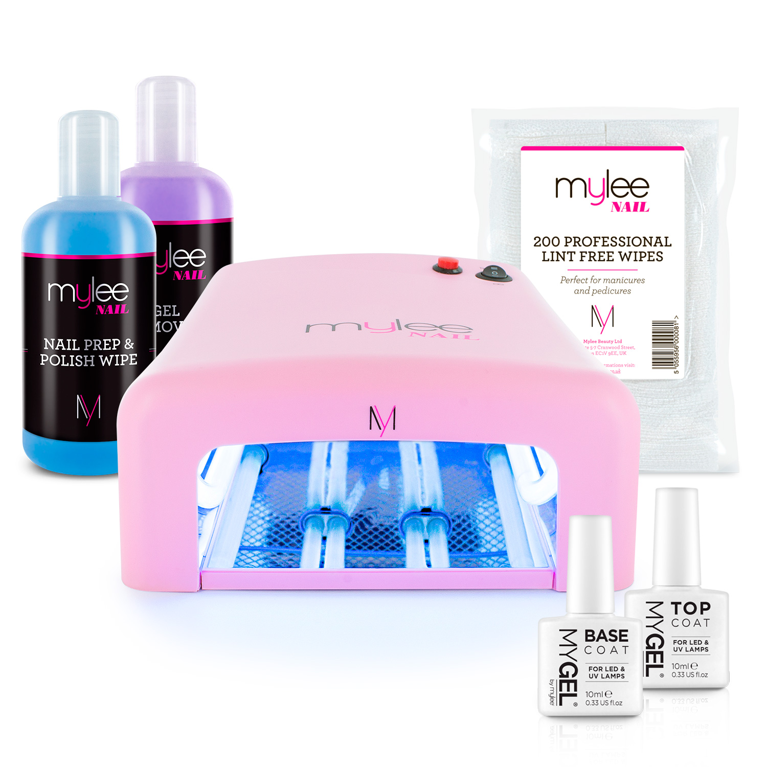 Mylee Mygel Kit UV Lamp Nail Dryer SoakOff Gel Nail Polish Manicure