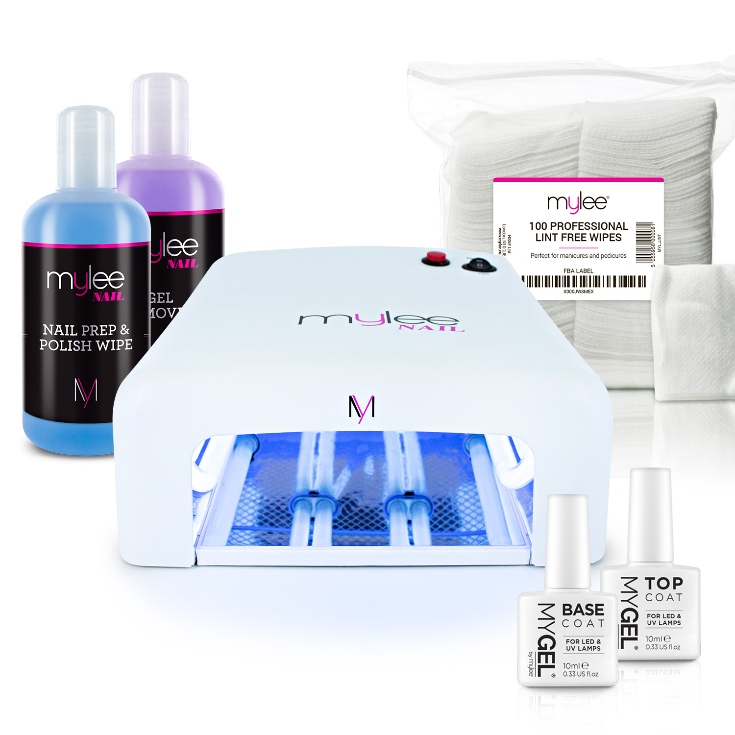 Mylee Mygel Kit UV Lamp Nail Dryer SoakOff Gel Nail Polish Manicure