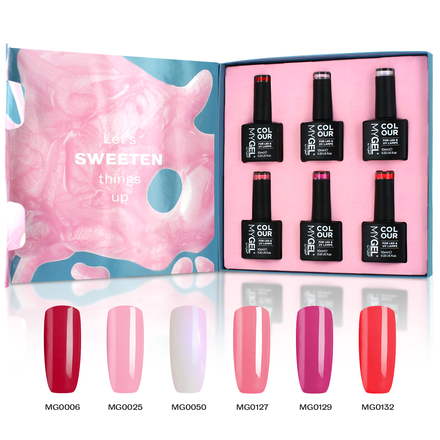 MYGEL Mylee UV LED Gel Nail Polish Colours 6pcs Gift Set Kit Christmas