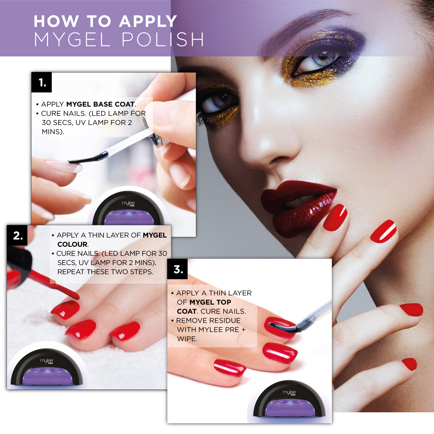 Mylee MYGEL Confetti Glitters Range UV LED Gel Nail Polish Colour