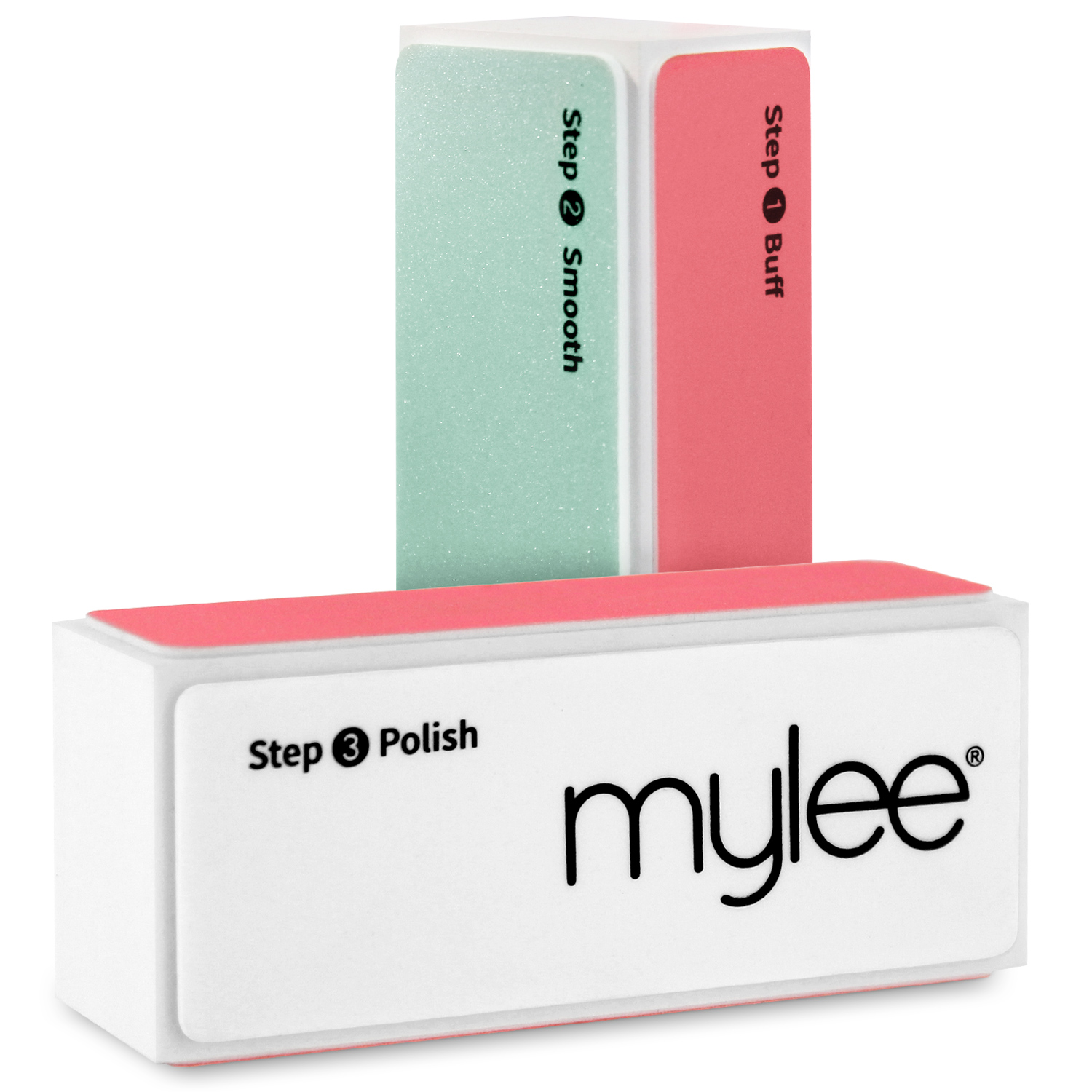 Mylee 3 Way Nail Buffer, Grit 320/600/300, Professional Manicure