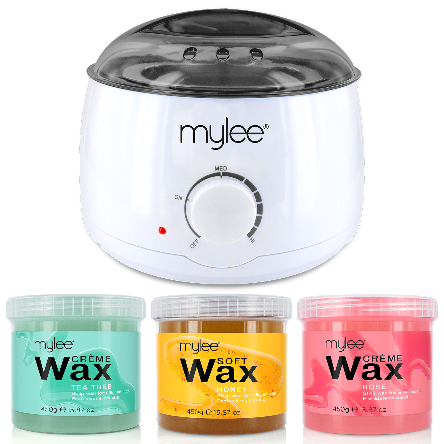 Mylee Depilatory Waxing Kit Wax Heater Warmer Pot Hair Removal Honey
